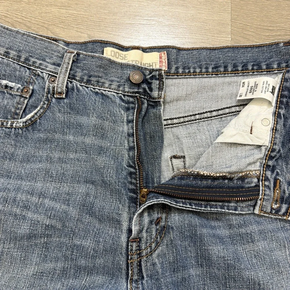 Levi's 569 Jeans Mens 34x28 Blue Loose Straight Baggy Y2K 2008 Denim